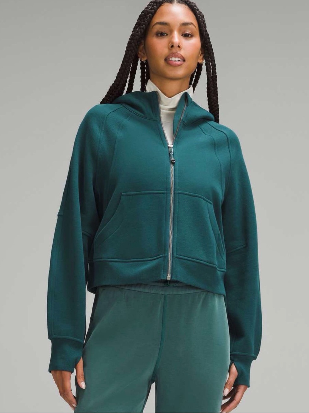 Lululemon Teal Zip-Up Scuba